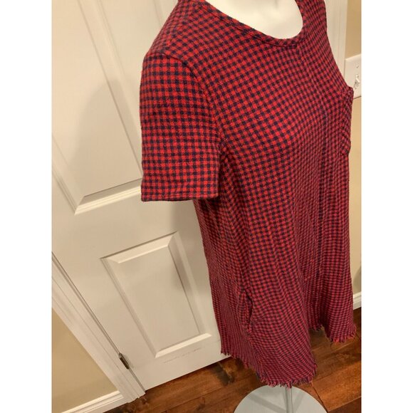 Current/Elliott Red & Blue Plaid Shift Dress, Size 2 (Medium) - Picture 5 of 7